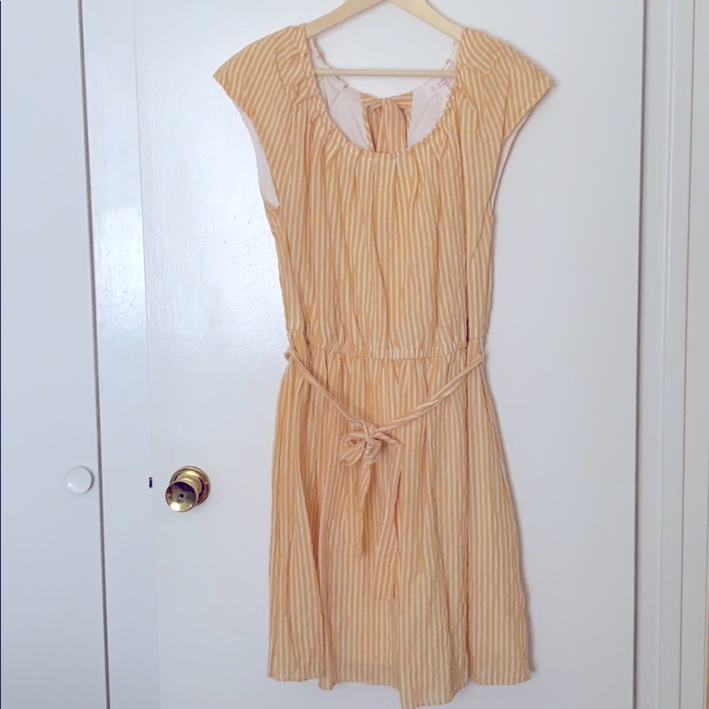 Mustard Striped Dress